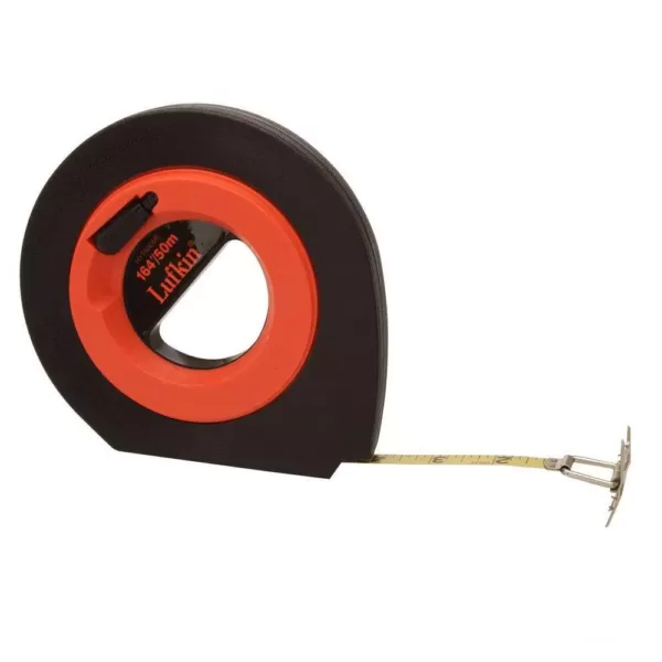 Lufkin 3/8 in. x 164 ft. Hi-Viz Orange Speedwinder Steel Long Tape Measure