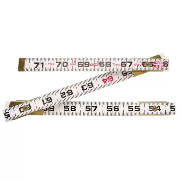 Lufkin 6 ft. x 5/8 in. 2-Way Wood Ruler