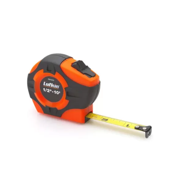 Lufkin P1000 Series 1 in. x 30 ft. Hi-Viz Orange Yellow Clad A5-Blade Power Return Tape Measure