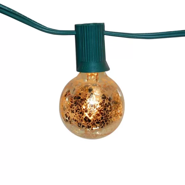 LUMABASE 25 ft. 25-Light Gold Mercury Globe String Lights