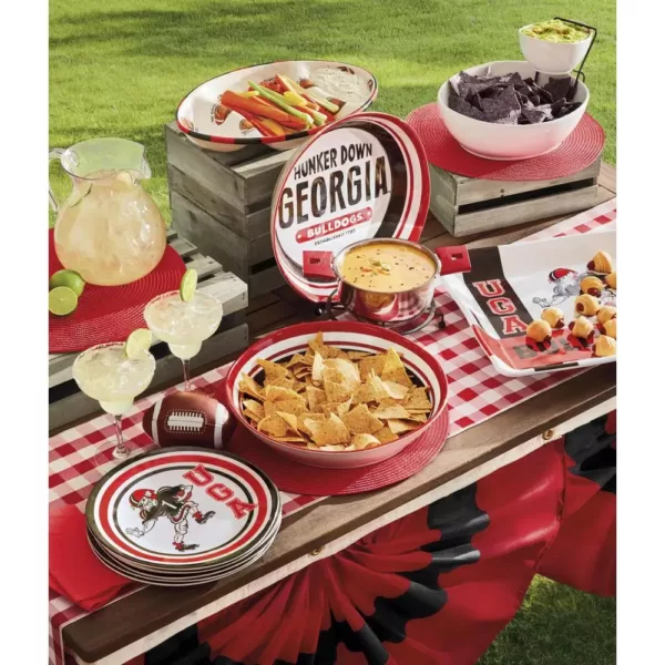 Magnolia Lane Georgia Ceramic Football Tailgating Platter