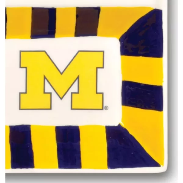 Magnolia Lane Michigan Ceramic 4 Section Tailgating Serving Platter