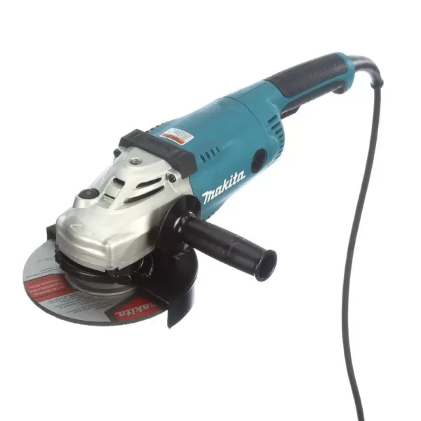 Makita 15 Amp 7 in. Corded Angle Grinder with Grinding wheel, Side handle and Wheel Guard