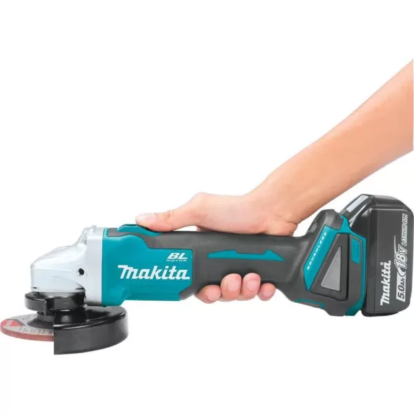 Makita 18-Volt  5.0Ah LXT Lithium-Ion Brushless Cordless 4-1/2 / 5 in. Cut-Off/Angle Grinder Kit