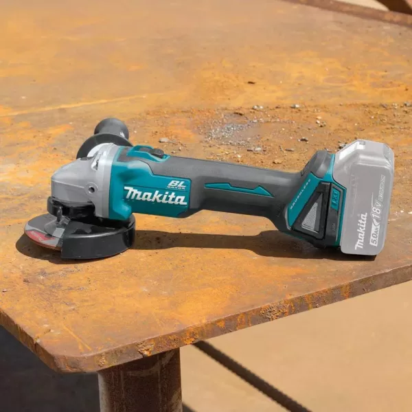 Makita 18-Volt LXT Lithium-Ion Brushless Cordless 4-1/2 / 5 in. Cut-Off/Angle Grinder with Electric Brake (Tool Only)