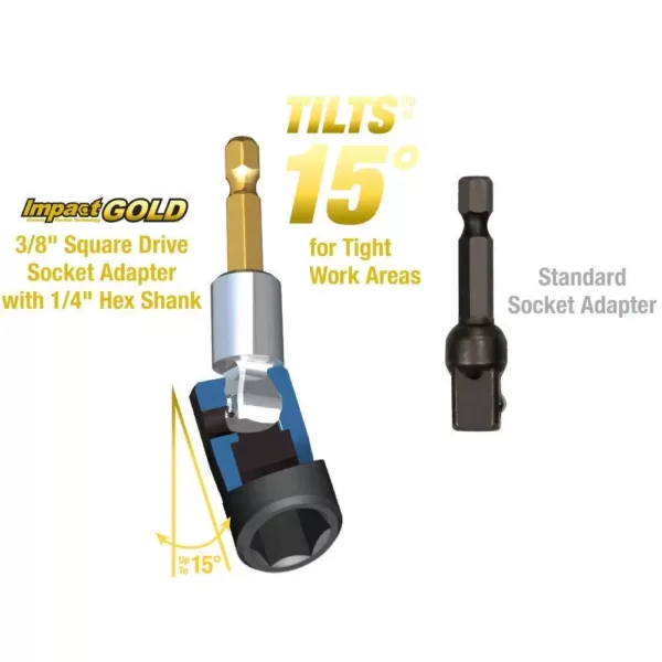 Makita Impact GOLD 1/2 in. 15 Degree Tilt Socket Adapter