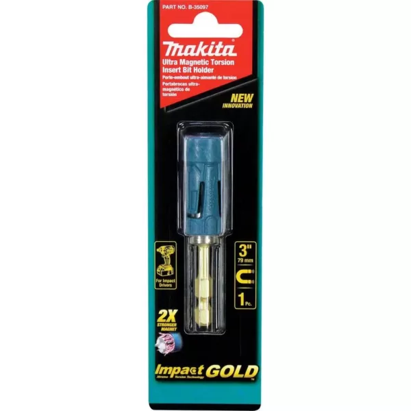 Makita Impact GOLD Ultra-Magnetic Torsion Insert Bit Holder