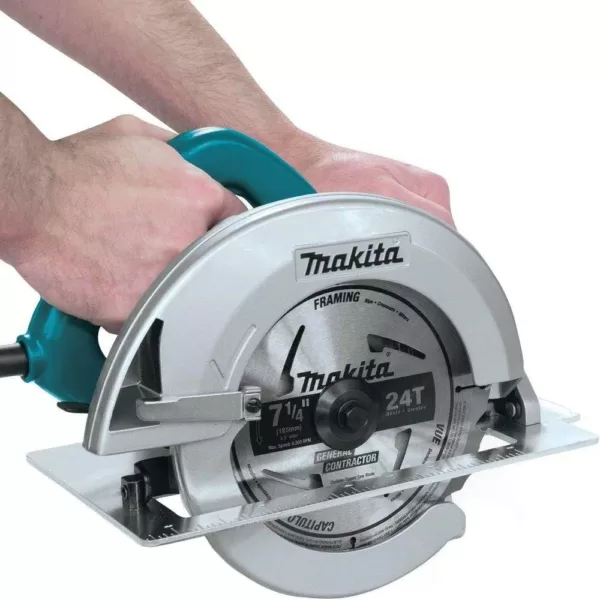 Makita 7-1/4 in. 15 Amp Corded Circular Saw with Dust Port 2 LED Lights 24T Carbide Blade