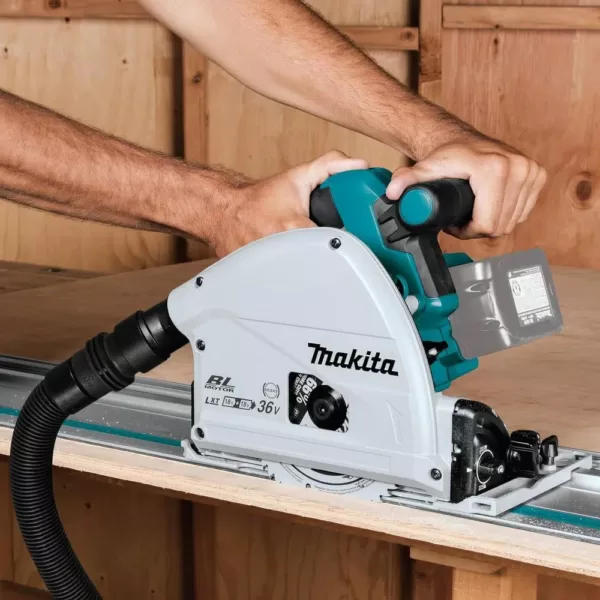 Makita 18-Volt X2 LXT(36-Volt) Brushless 6-1/2 in. Plunge Circular Saw with Bonus 6-1/2 in. 56T Carbide-Tipped Plunge Saw Blade