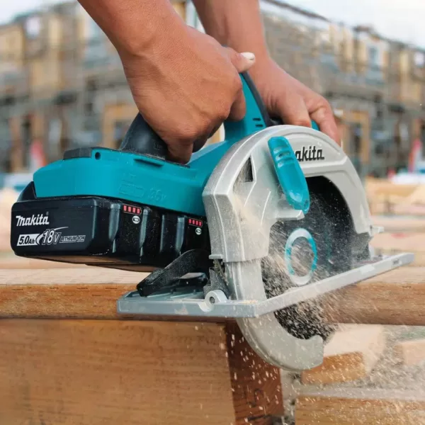 Makita 18-Volt 5.0Ah X2 LXT Lithium-Ion 36-Volt Cordless 7-1/4 in. Circular Saw Kit