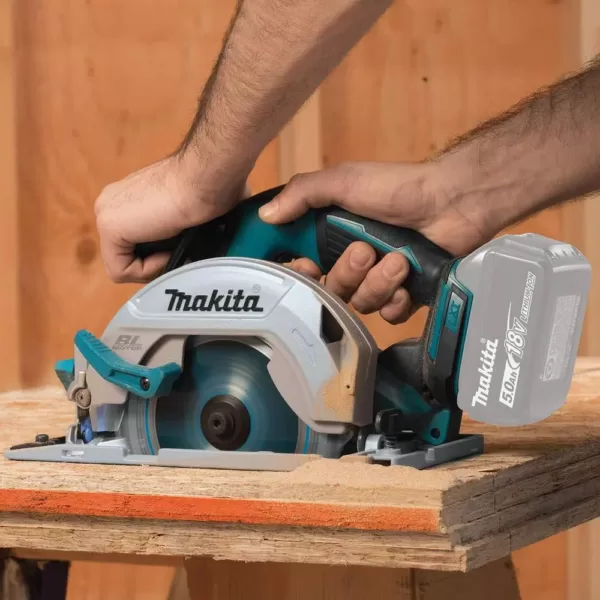 Makita 18-Volt LXT Lithium-Ion Brushless Cordless 6-1/2 in. Circular Saw with Electric Brake and 24T Carbide Blade (Tool-Only)