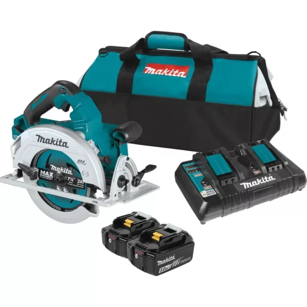 Makita 18-Volt X2 LXT Lithium-Ion (36-Volt) Brushless Cordless 7-1/4 in. Circular Saw Kit 5.0Ah