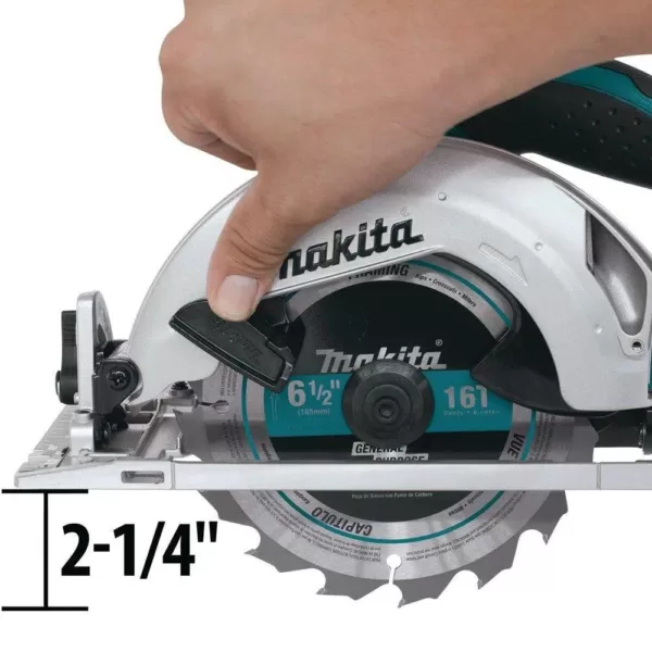 Makita 18-Volt LXT Lithium-Ion Cordless 6-1/2 in. Lightweight Circular Saw and General Purpose Blade (Tool-Only)