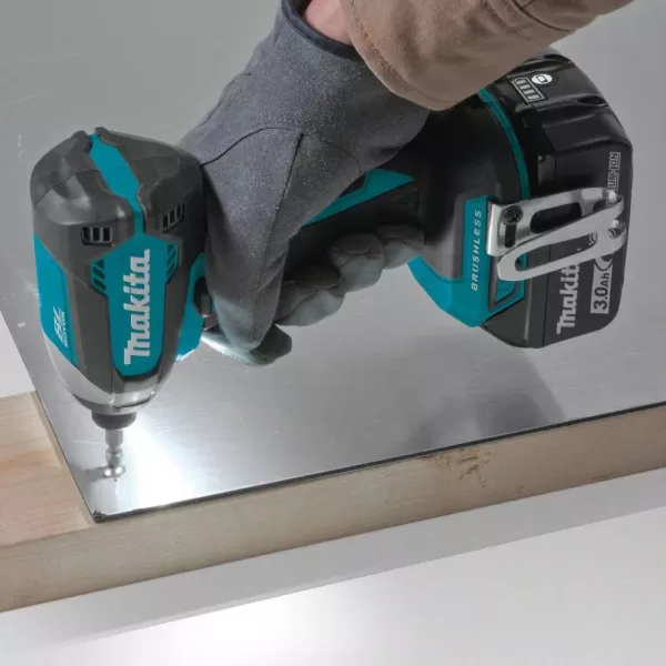 Makita 5.1 HP 73cc 14 in. Gas Saw with Bonus 18-Volt LXT Lithium-Ion Brushless Impact Driver Kit with (1) Battery 3.0Ah