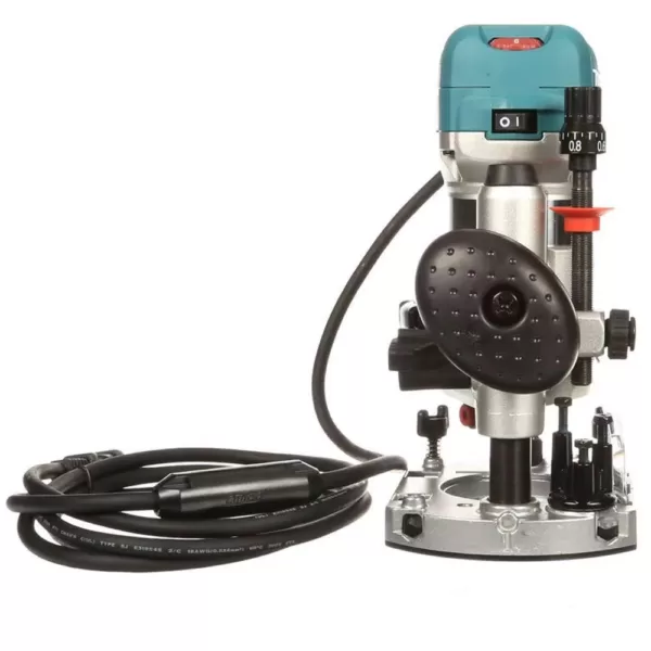 Makita 6.5 Amp 1-1/4 HP Corded Variable Speed Compact Router with 3 Bases (Plunge, Tilt, and Offset Base)