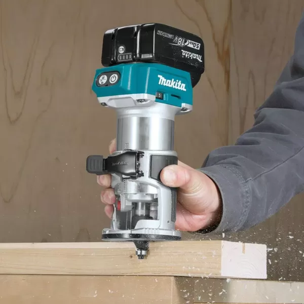 Makita 18-Volt LXT Brushless Cordless Compact Router Kit/Bonus 18-Volt LXT Cordless 3-1/4 in. Cordless Planer (Tool-Only)