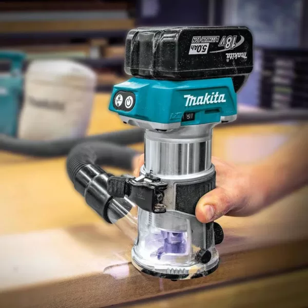 Makita 18-Volt LXT Brushless Cordless Compact Router Kit/Bonus 18-Volt LXT Cordless 3-1/4 in. Cordless Planer (Tool-Only)