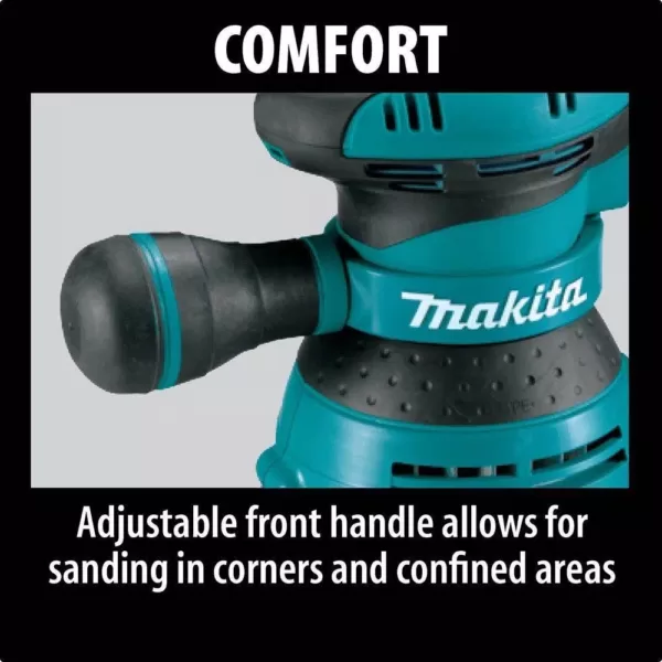 Makita 3 Amp 5 in. Corded Variable Speed Random Orbital Sander with Dust Bag