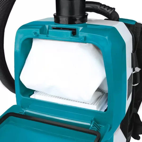 Makita 18-Volt X2 LXT Lithium-Ion (36V) Brushless 1/2 Gal. HEPA Filter Backpack Dry Dust Extractor Kit, AWS Capable (5.0 Ah)