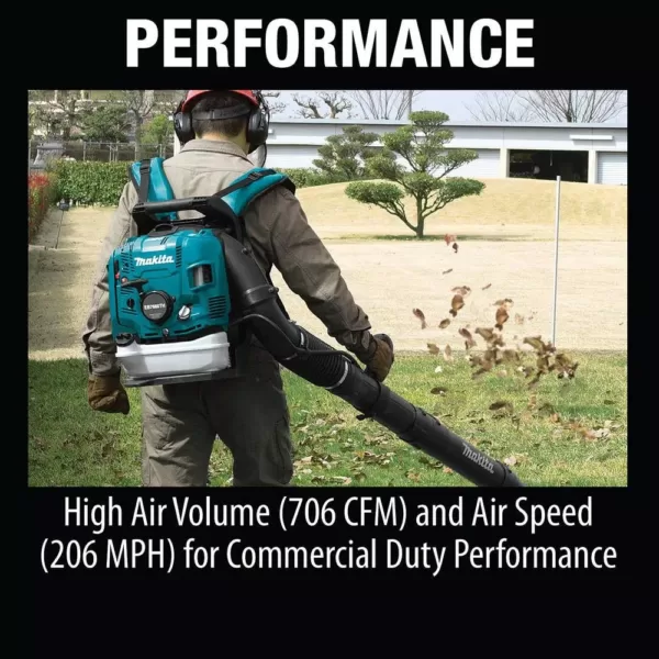 Makita 75.6 cc MM4 206 MPH 706 CFM 4-Stroke Engine Tube Throttle Backpack Blower