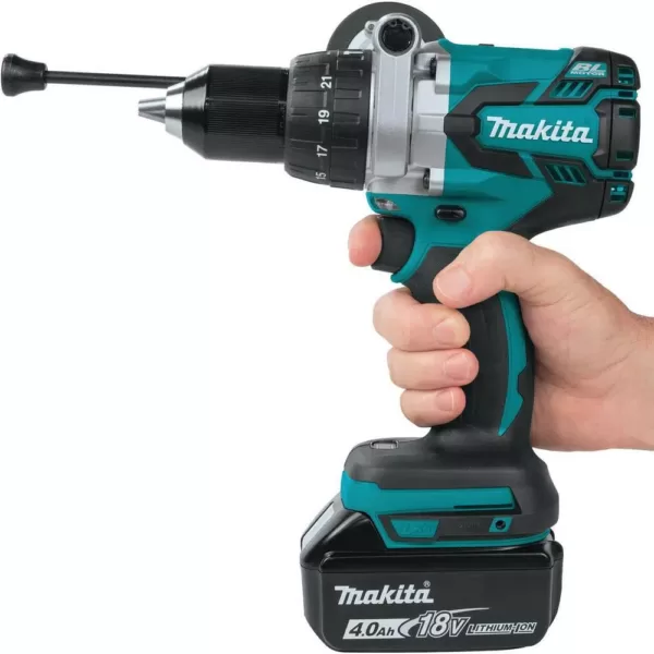 Makita 18-Volt LXT Brushless Lithium-Ion 1/2 in. Cordless Hammer Drill Kit with (2) Batteries (4.0Ah), Charger and Hard Case