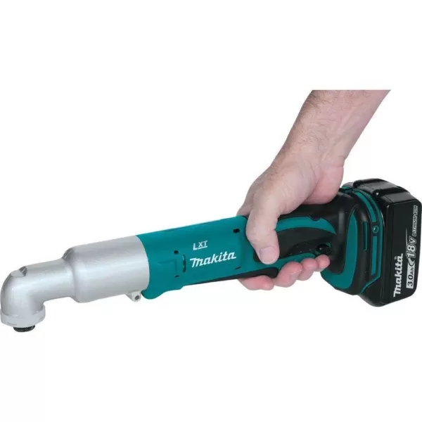 Makita 18-Volt LXT Lithium-Ion 1/4 in. Cordless Angle Impact Driver Kit with (2) Batteries 3.0Ah, Charger and Tool Bag