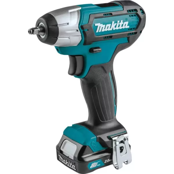 Makita 12-Volt MAX 2.0 Ah CXT Lithium-Ion Cordless 1/4 sq. in. Drive Impact Wrench Kit