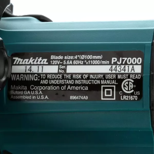 Makita 6  Amp Corded Plate Joiner with Dust Bag and Tool Case