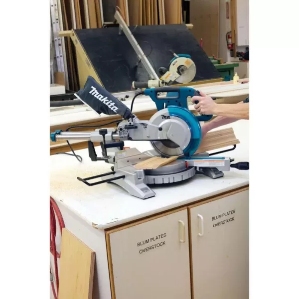 Makita 10 in. Dual Slide Compound Miter Saw with 10 in. x 80T Micro-Polished Miter Saw Blade