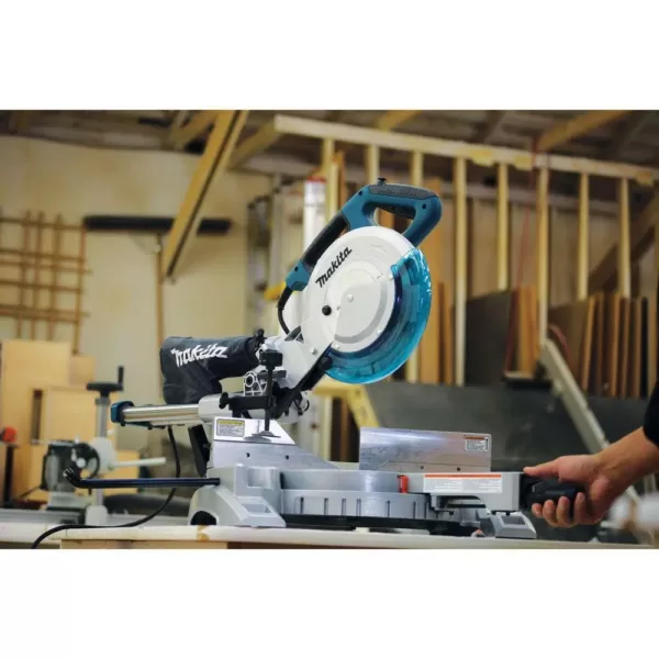 Makita 10 in. Dual Slide Compound Miter Saw with 10 in. x 80T Micro-Polished Miter Saw Blade