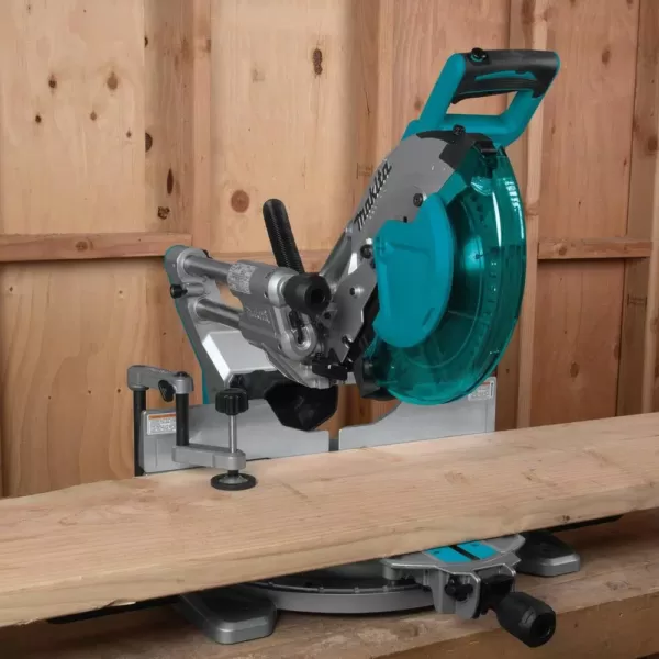 Makita 15 Amp 10 in. Dual Bevel Sliding Compound Miter Saw with Laser with bonus Pneumatic 16-Gauge, 2-1/2 in. Finish Nailer