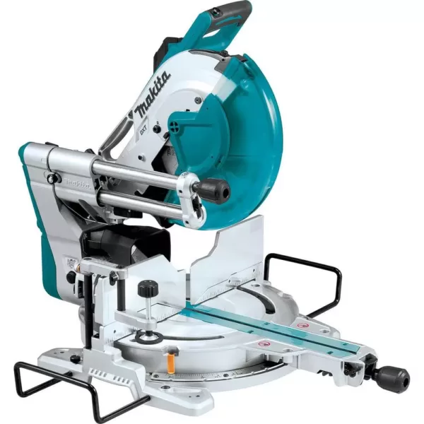 Makita 15 Amp 12 in. Dual-Bevel Sliding Compound Miter Saw with Laser with bonus Pneumatic 16-Gauge, 2-1/2 in. Finish Nailer