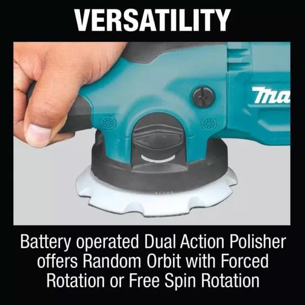 Makita 18-Volt LXT Lithium-Ion Brushless Cordless 5 in./6 in. Dual Action Random Orbit Polisher (Tool Only)