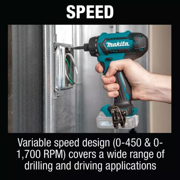 Makita 12-Volt max CXT Lithium-Ion 1/4 In. Hex Cordless Screwdriver (Tool Only)