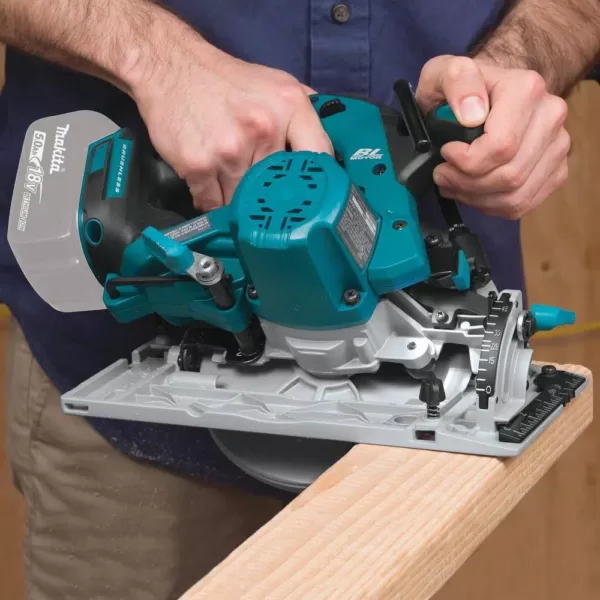 Makita 18V LXT 1/2 in. Brushless Hammer Driver-Drill, 6-1/2 in. Circ Saw and Recip Saw with bonus 18V LXT Starter Pack