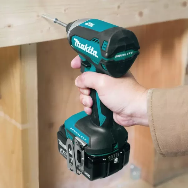 Makita 18-Volt LXT Lithium-Ion Brushless Cordless Hammer Drill and Impact Driver Combo Kit (2-Tool) w/ (2) 4Ah Batteries, Bag