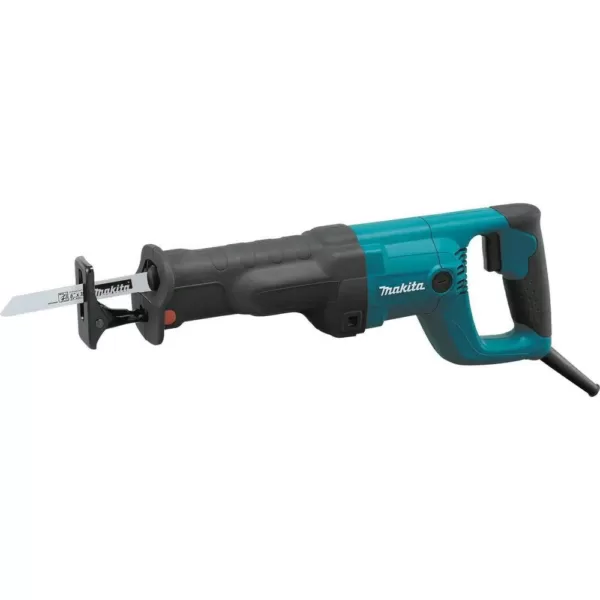 Makita 11 Amp Corded Variable Speed Reciprocating Saw With Wood Cutting Blade, Metal Cutting Blade and Hard Case, no lock-on