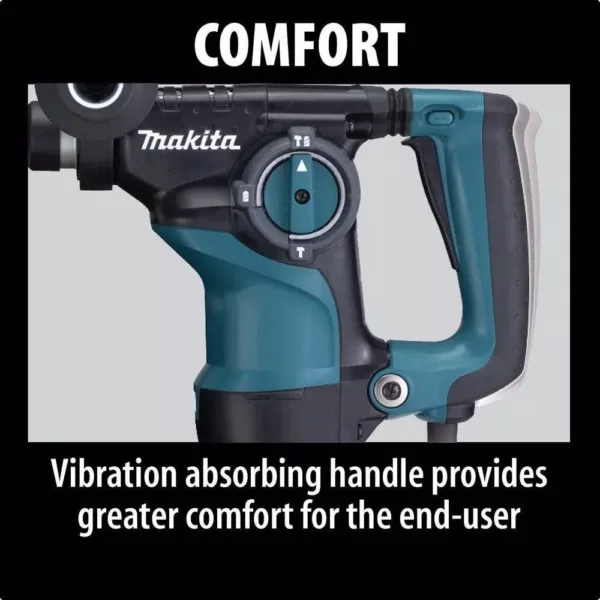 Makita 7 Amp 1-1/8 in. Corded SDS-Plus Concrete/Masonry Rotary Hammer Drill with Side Handle and Hard Case