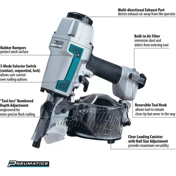 Makita 2-1/2 in. 15° Siding Coil Nailer