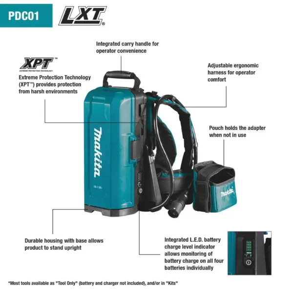 Makita LXT and LXT X2 Portable Backpack Power Supply