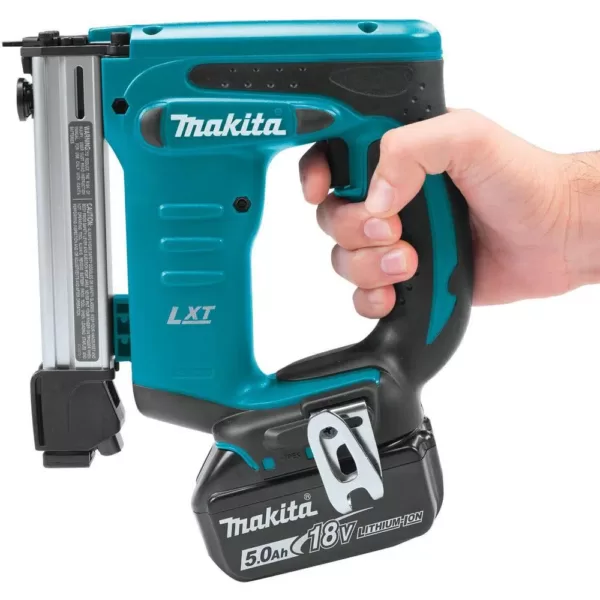 Makita 18-Volt 5.0Ah Lithium-Ion Brushless 3/8 in. Crown Stapler Kit