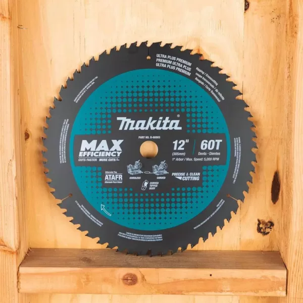 Makita 12 in. 60T Carbide-Tipped Max Efficiency Miter Saw Blade