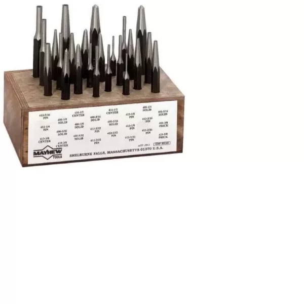 Mayhew Wood Box Punch Set (24-Piece)