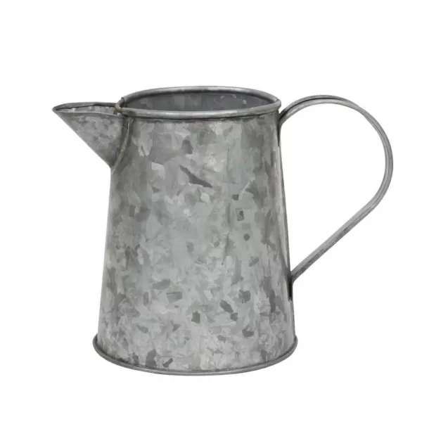 Stonebriar Collection 7 in. x 4 in. Antique Galvanized Metal Jug