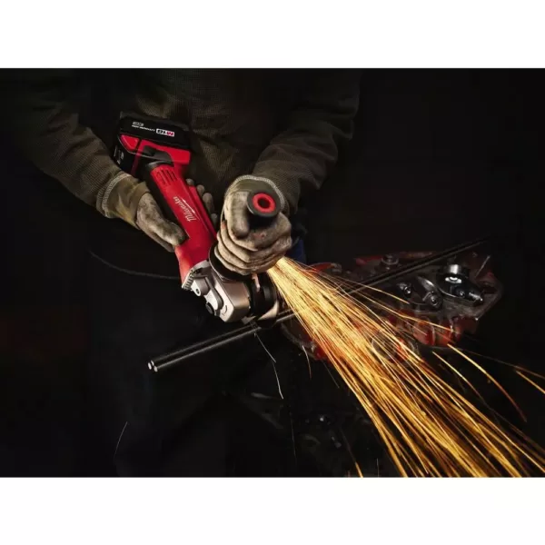 Milwaukee M18 18-Volt Lithium-Ion Cordless 4-1/2 in. Cut-Off/Grinder W/ M18 Starter Kit W/ (1) 5.0Ah Battery and Charger