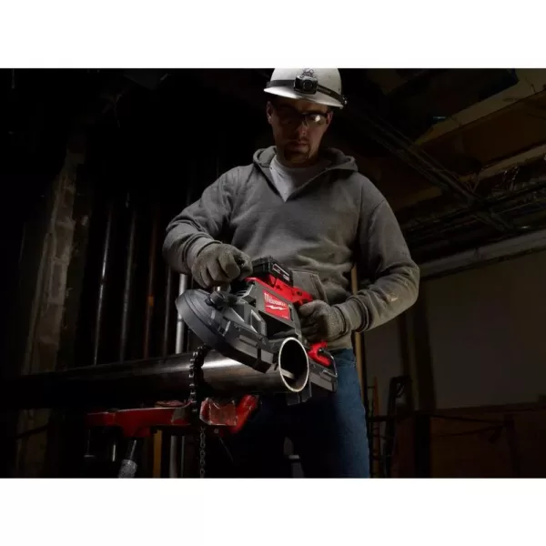 Milwaukee M18 FUEL 18-Volt 4-1/2 in./5 in. Lithium-Ion Brushless Cordless Grinder with Paddle Switch with Bandsaw and Batteries