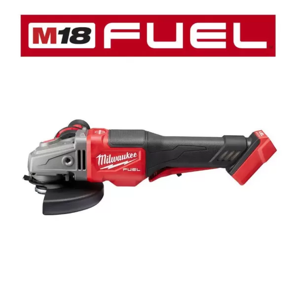 Milwaukee M18 FUEL 18-Volt 4-1/2 in./5 in. Cordless Grinder with Paddle Switch with Braking Grinder & (2) M18 6.0 Batteries