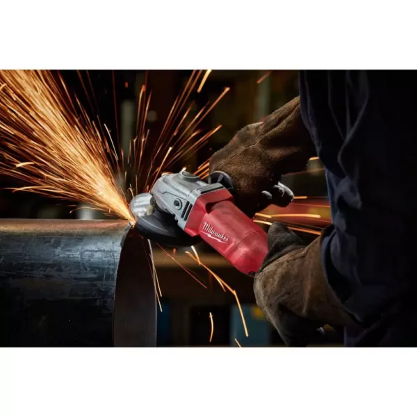 Milwaukee 11 Amp Corded 4-1/2 in. Small Angle Grinder Paddle Lock-On