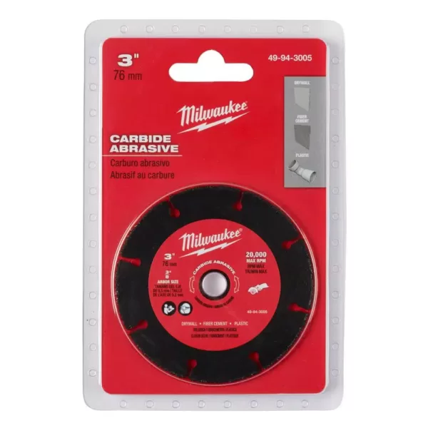 Milwaukee 3 in. Carbide Abrasive Blade