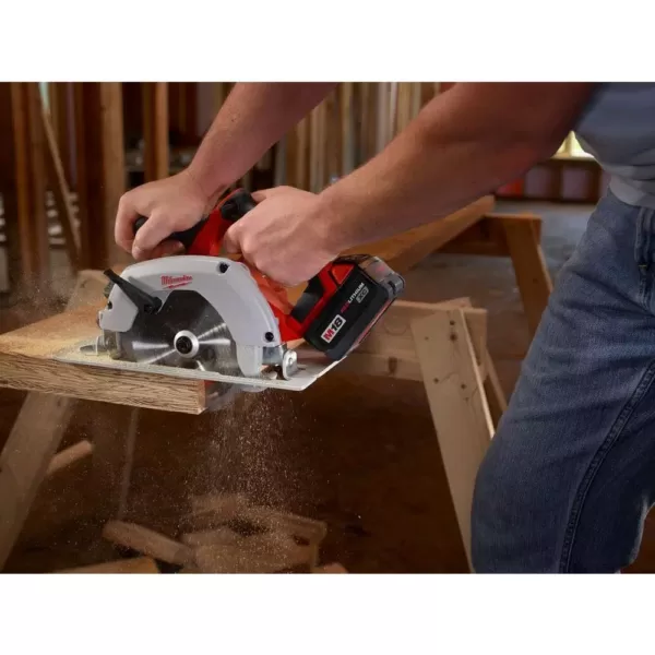 Milwaukee M18 18-Volt Lithium-Ion Cordless 6-1/2 in. Circular Saw W/ M18 Starter Kit (1) 5.0Ah Battery & Charger